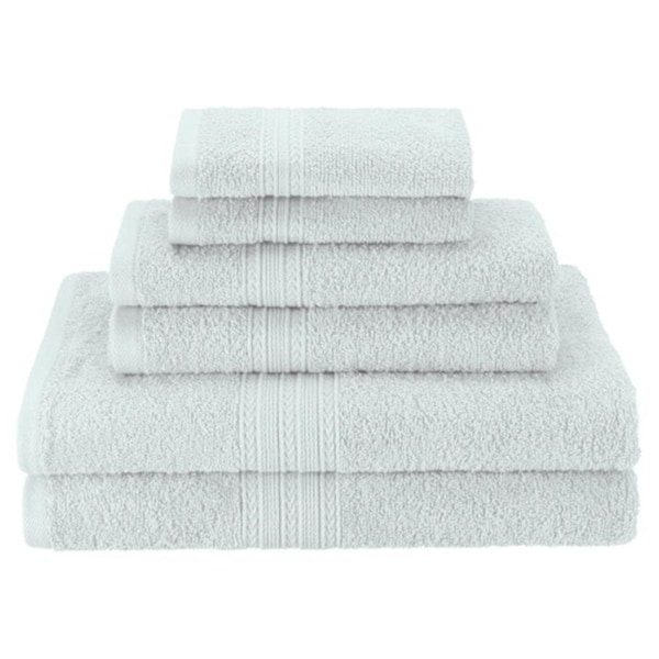 Superior Eco-Friendly 100 Percent Ringspun Cotton Towel Set - Aqua Marine, 6 Pieces EF-6 PC SET AM - main